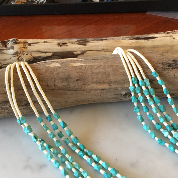 Christin Wolfe Vintage Turquoise Nuggets Necklace - Picture 4 of 8